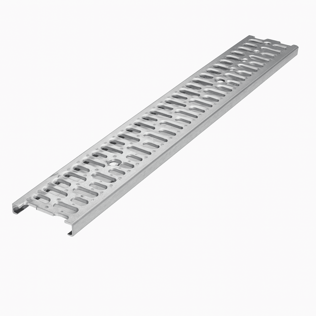 Rejilla KlassikDrain DrainLok™ K100 Tipo 420D Acero galvanizado ranurado de 1 metro de longitud por Grupo RIVEND Mexico 2
