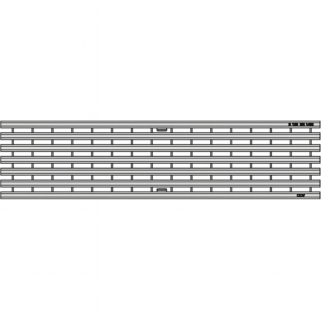 Rejilla KlassikDrain DrainLok™ K100 Tipo 438D Acero galvanizado longitudinal de 1 metro de longitud por Grupo RIVEND Mexico 1