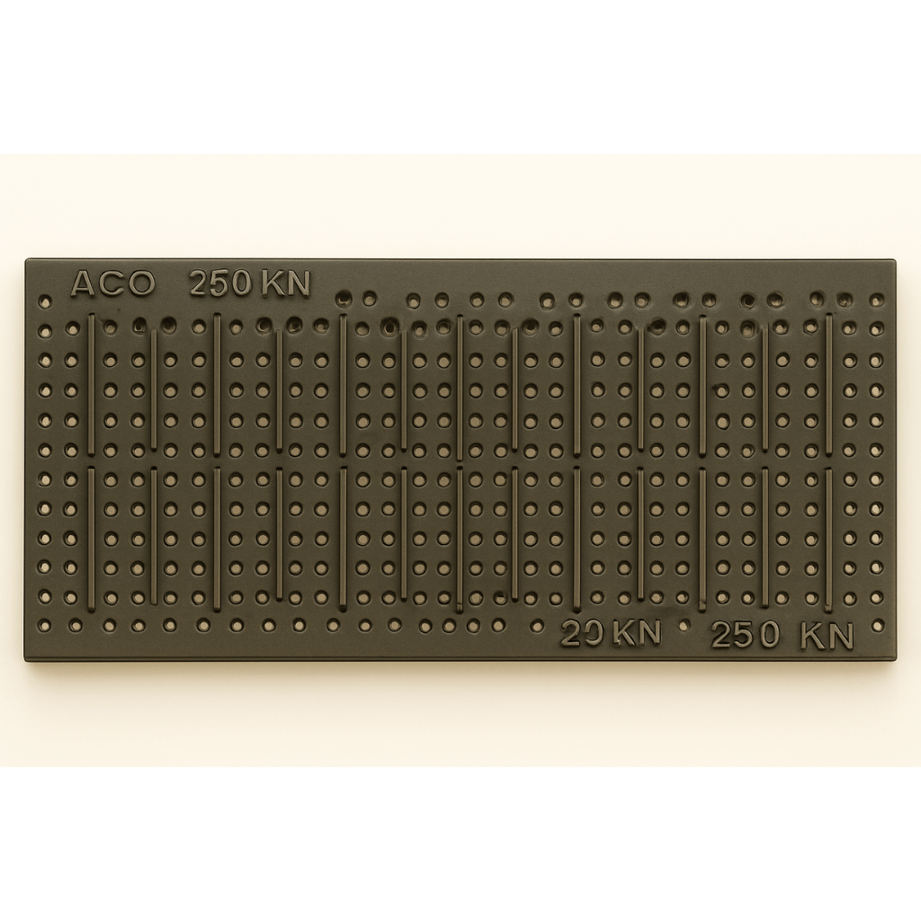 Rejilla KlassikDrain DrainLok™ K200 Tipo 611D Acero galvanizado perforado de 1 metro de longitud por Grupo RIVEND Mexico 2